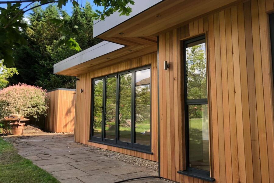 Fully kitted cedar garden gym in London