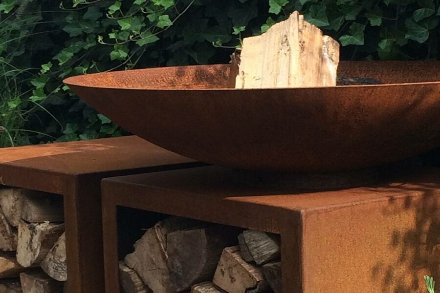 Corten Steel Water Bowl - eDEN Garden Rooms